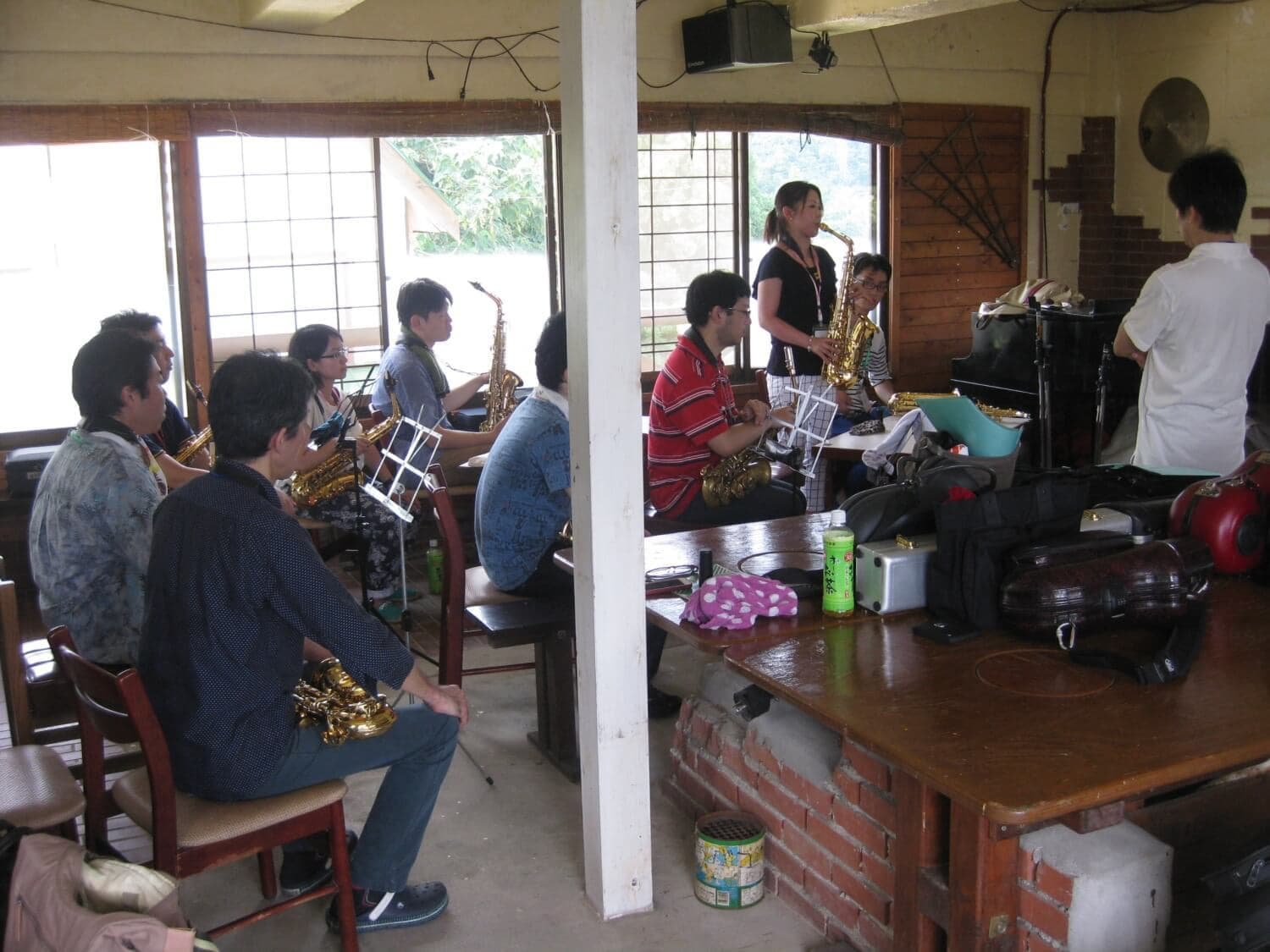 南魚沼音楽村2014（サックスのレッスン風景）